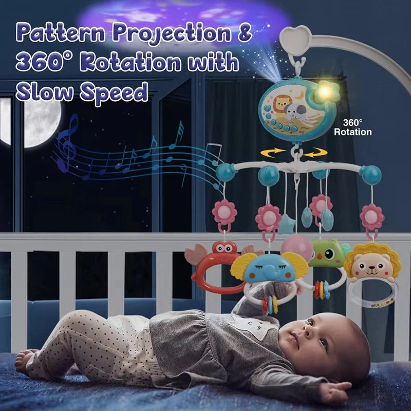 Yokibo Musical Baby Crib Mobile With Lights Remote Control
