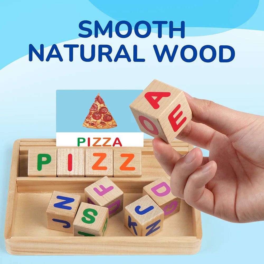 Montessori Spelling Games With Wooden Letter Cards For Early Learning