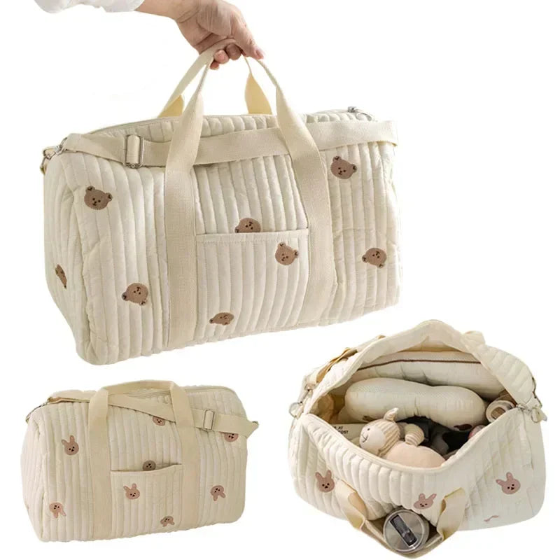 Mommy Bag Bear Diaper Tote For Maternity Travel And Stroller