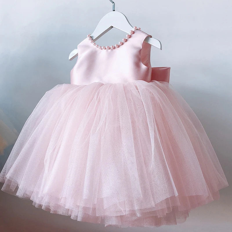 Ai Meng Baby Beaded Baptism Dress With Tutu For Girls