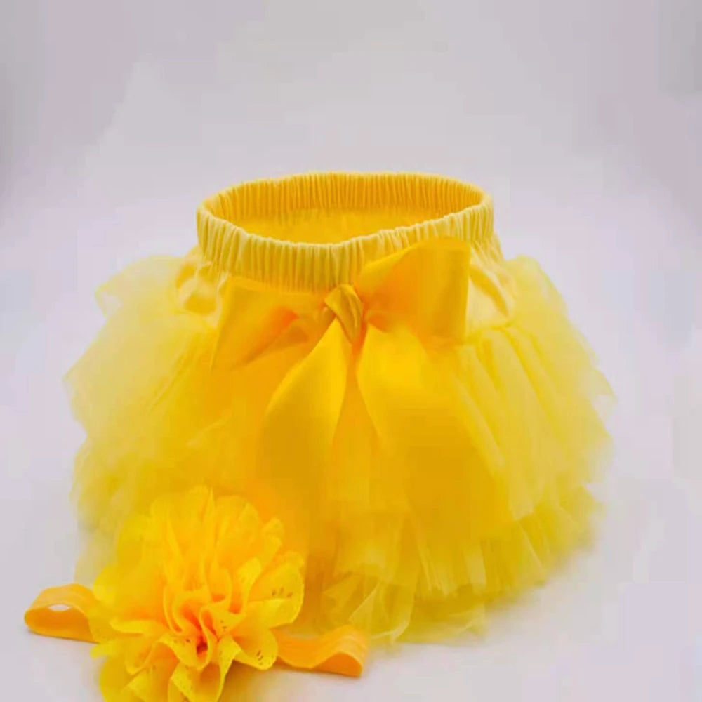 CN Zhejiang Baby Girls Tutu Skirt Bloomers Headband Set