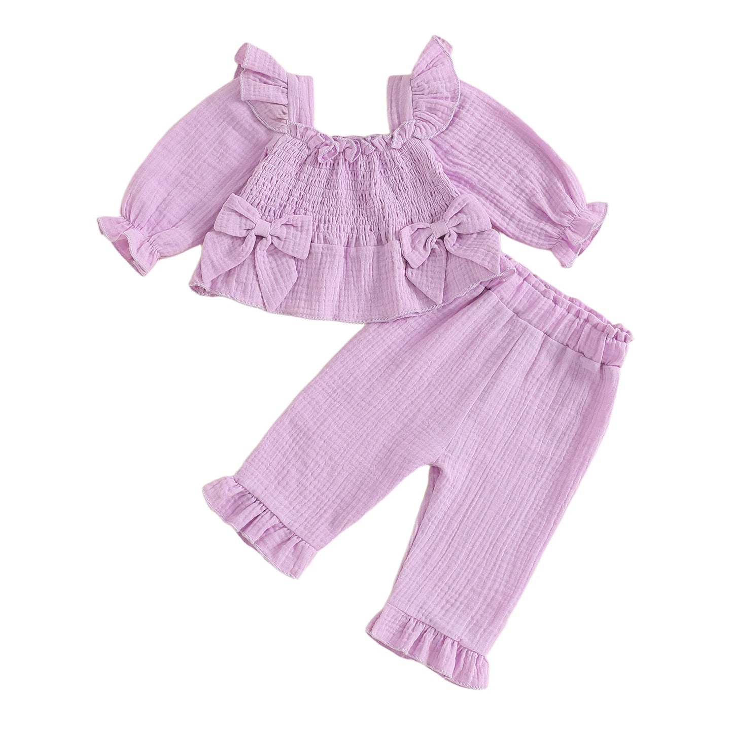 Infant Girl Autumn Floral Round Neck Sweater And Leggings Set
