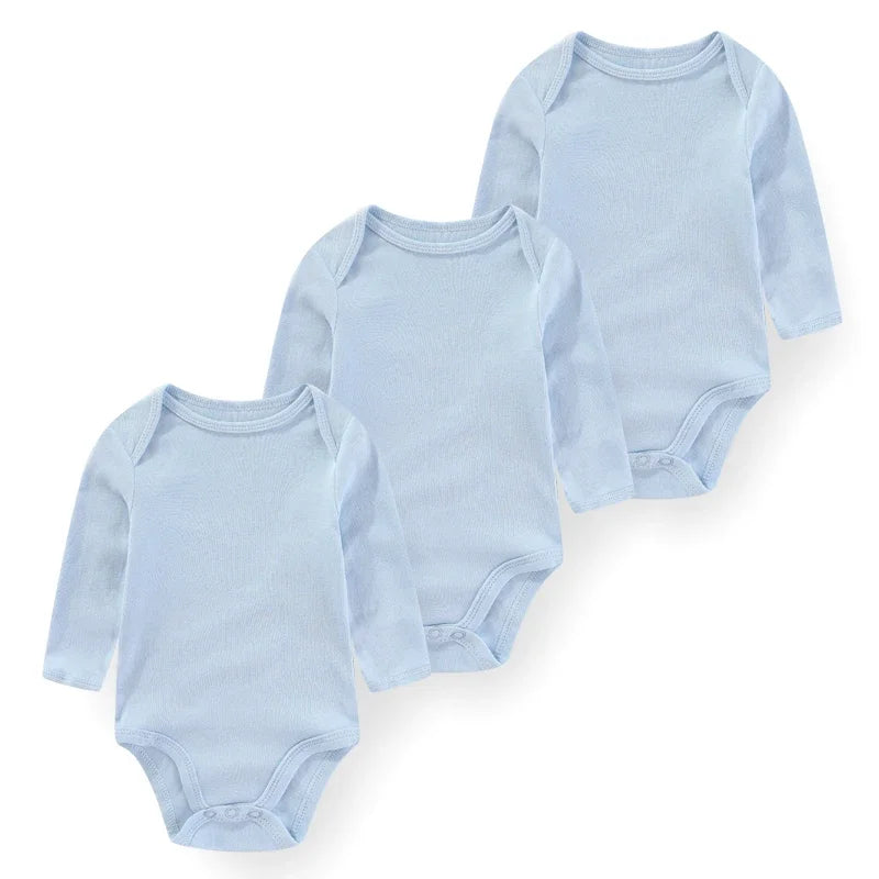 Kiddiezoom Newborn Cartoon Cotton Bodysuits 3 Pack Unisex