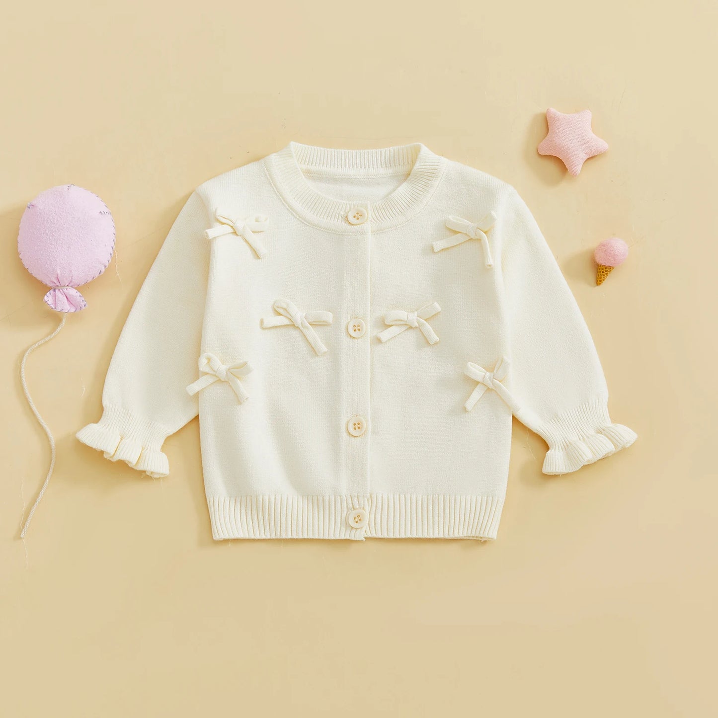 Infant Hooded Cable Knit Cardigan Sweater For Baby Boy