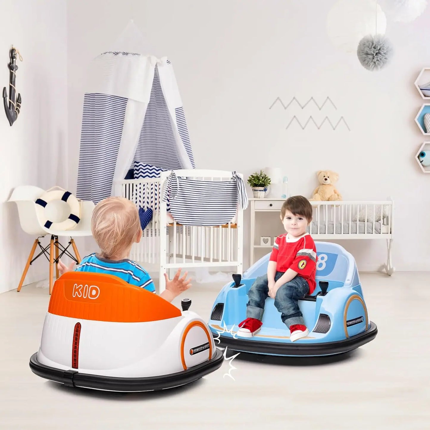 12V Ride On Bumper Car For Kids With Remote Control
