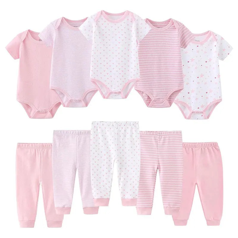 Kiddiezoom Unisex Baby Clothing Set Bodysuits And Pants