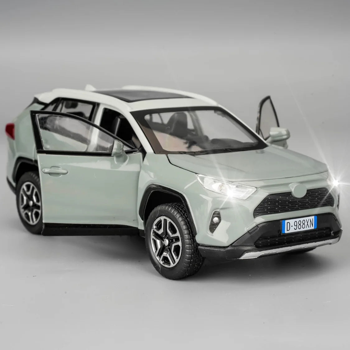 TGRCM-CZ RAV4 Diecast Toy Car With Lights And Doors