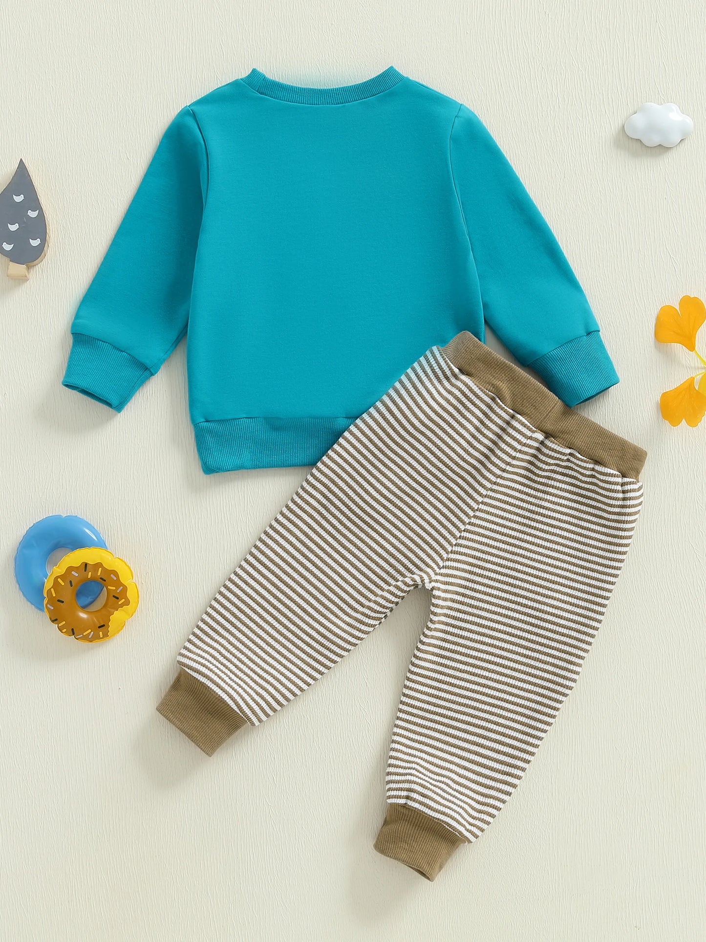 CN Guangdong Dinosaur Print Hoodie 2 Piece Toddler Outfit