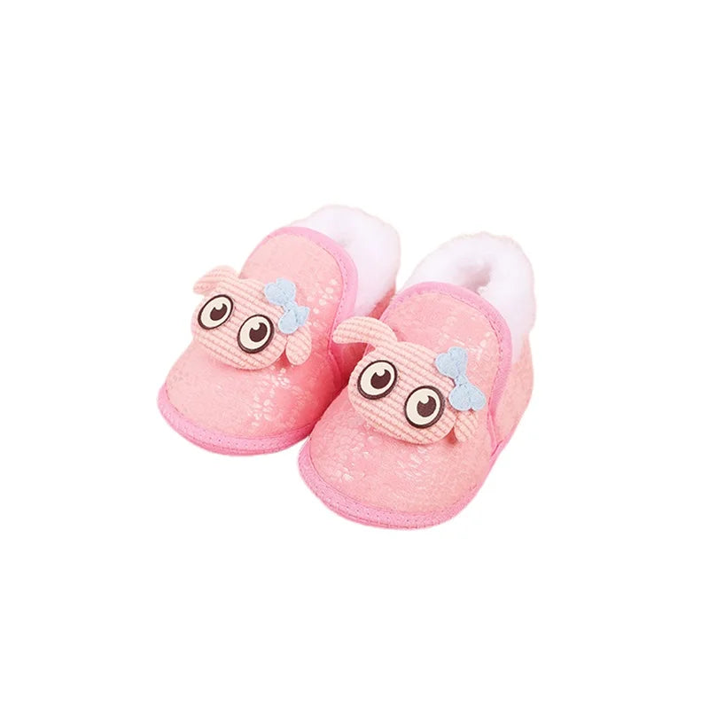 Pudcoco Baby Plush Shoes For First Steps With Non Slip Soles