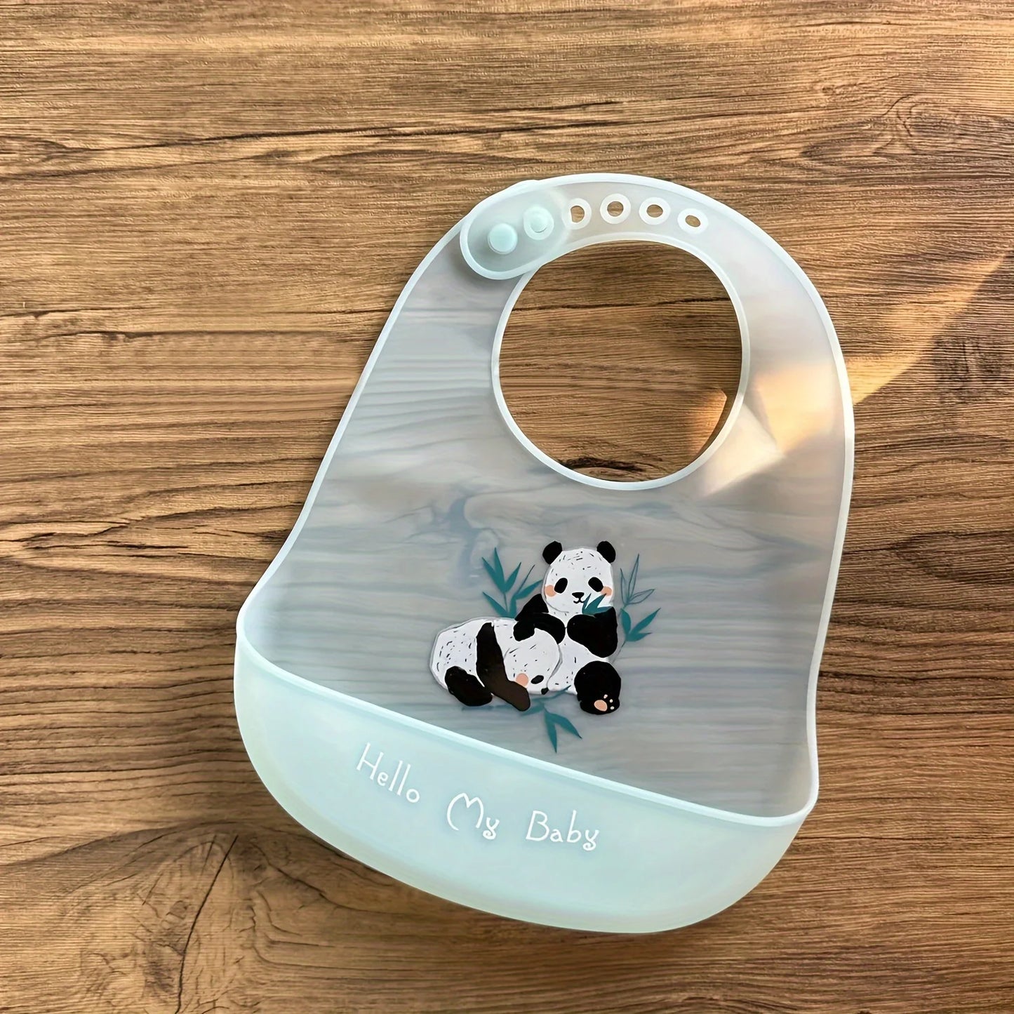 NONECN Waterproof Silicone Baby Bibs Cartoon Animal Print Unisex