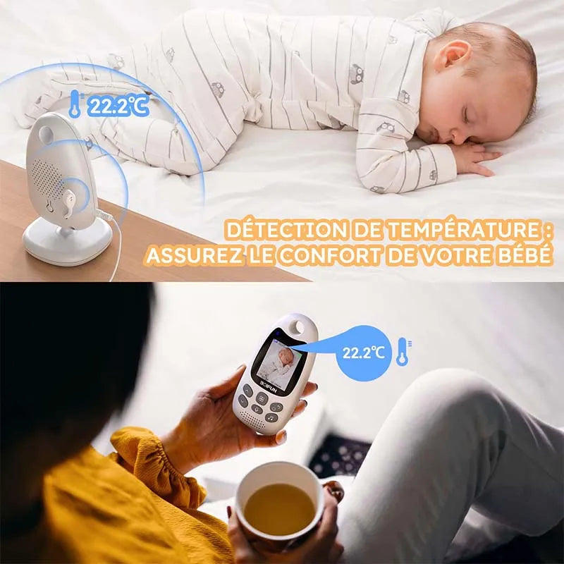 BOIFUN Baby Monitor With Camera Temperature Sensor 720p