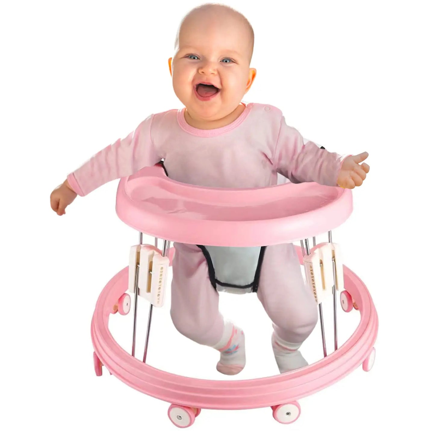 Foldable Baby Walker With Brake Design Five Level Height