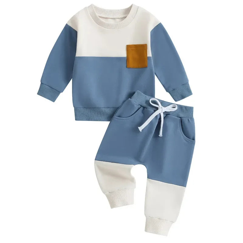 Rueweycn Baby Boy Pants Set With Cotton Long Sleeve Top