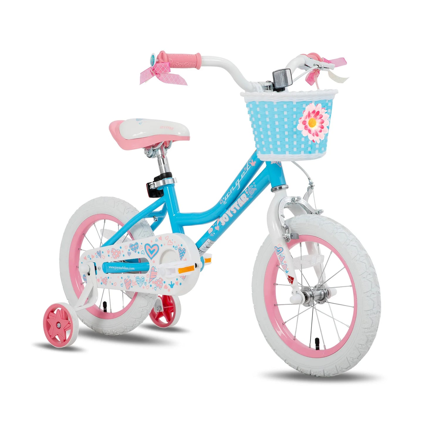 Joystar Kids Bike With Training Wheels And Front Basket