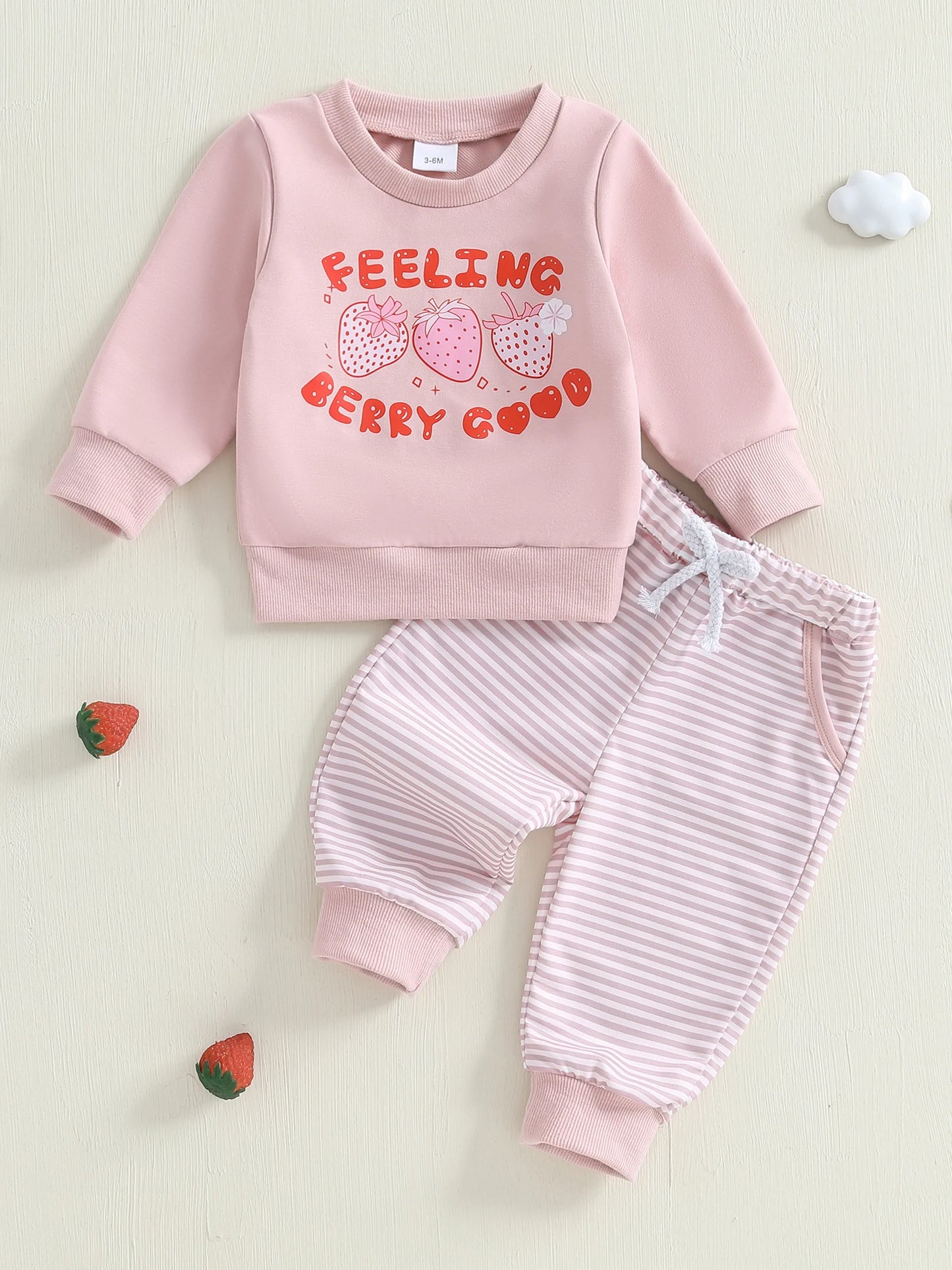 Autumn Floral 2 Piece Baby Girl Outfit Set Bowknot Skirt