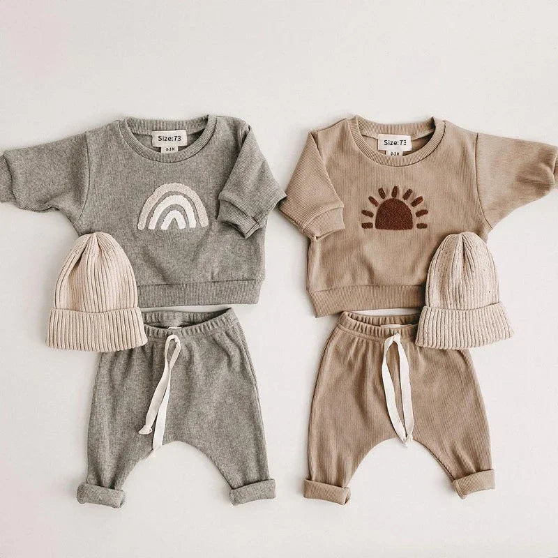 Cotton Baby Clothing Sets Long Sleeve Sweatshirt And Pants