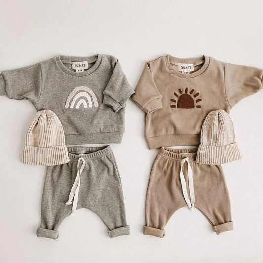 Cotton Baby Clothing Sets Long Sleeve Sweatshirt And Pants