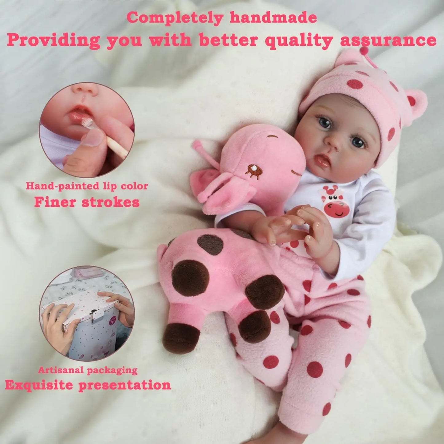 KAYDORACN Reborn Baby Doll Lucy Realistic Soft Vinyl