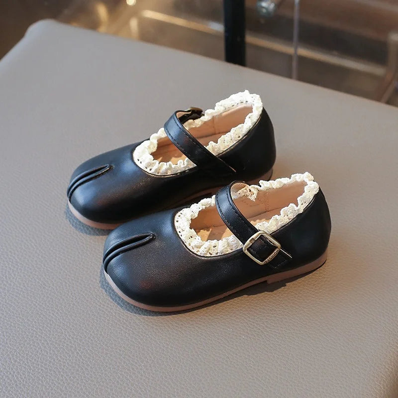 Children Flat Shoes Leather Princess Lolita Style For Girls