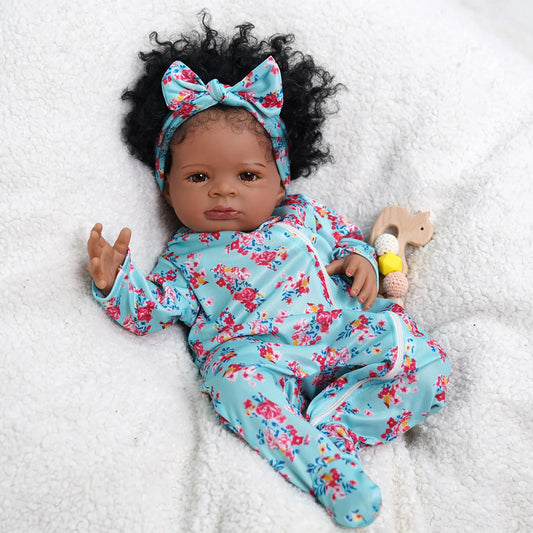 Risbecko Reborn Baby Doll Soft Touch 3D Paint Veins Collectible Gift