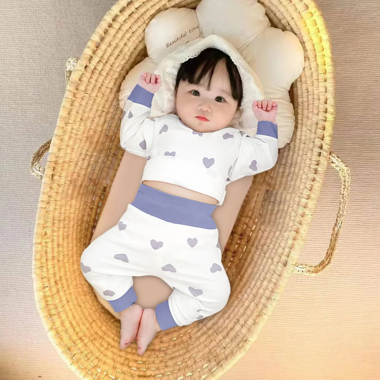 Bonkawoo 2 Piece Cotton Baby Pajama Set Long Sleeve