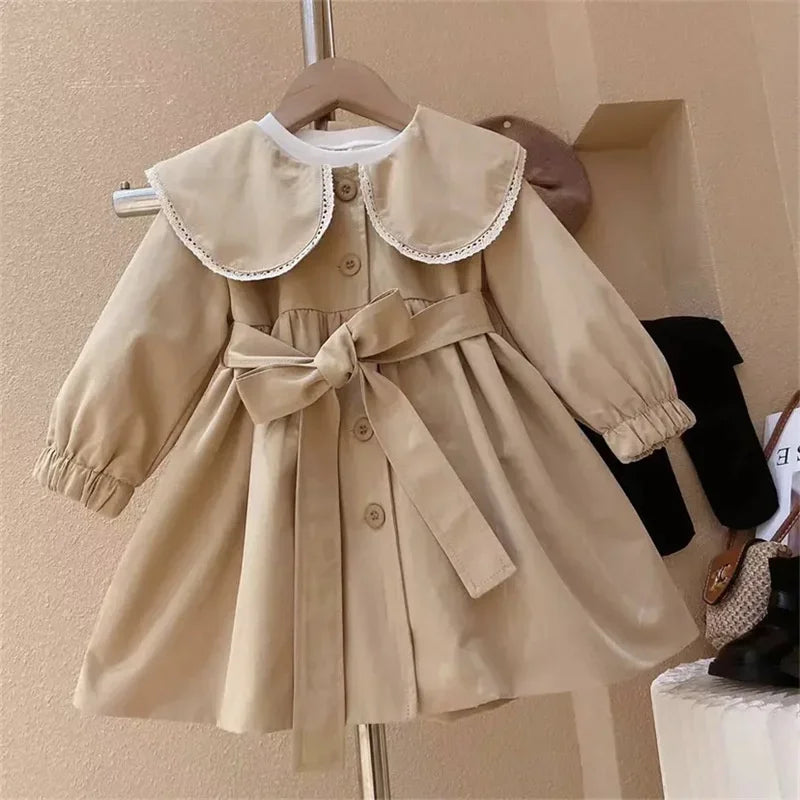 XJYIYUAN Girls Premium Trench Coat Woolen Blend Windbreaker Outerwear Performance