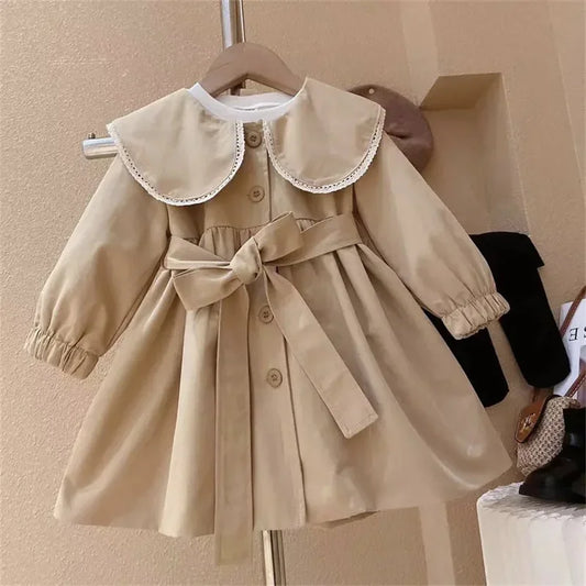 XJYIYUAN Girls Premium Trench Coat Woolen Blend Windbreaker Outerwear Performance