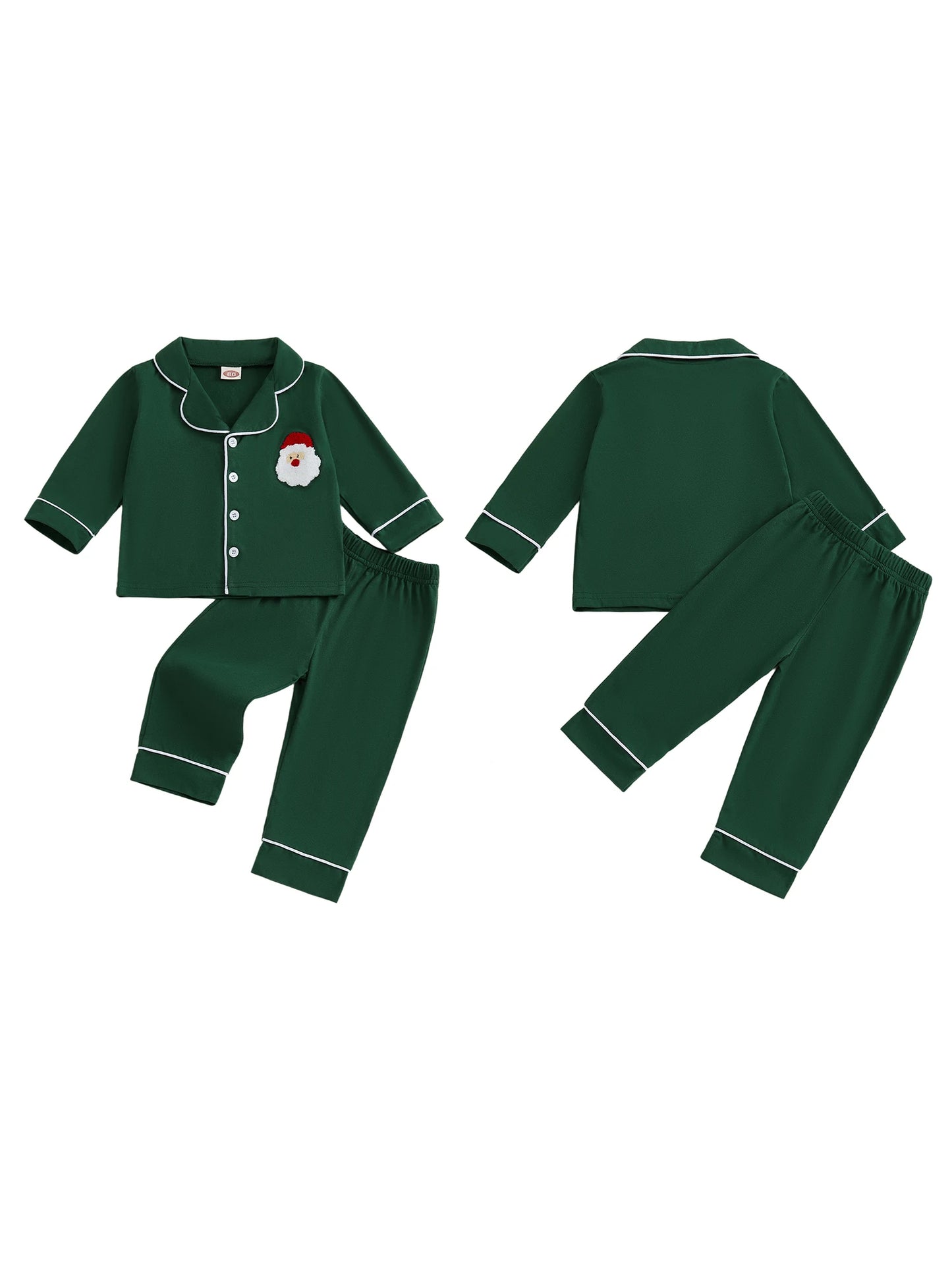 Guangdong CN Reindeer Embroidered Baby Christmas Pajama Set