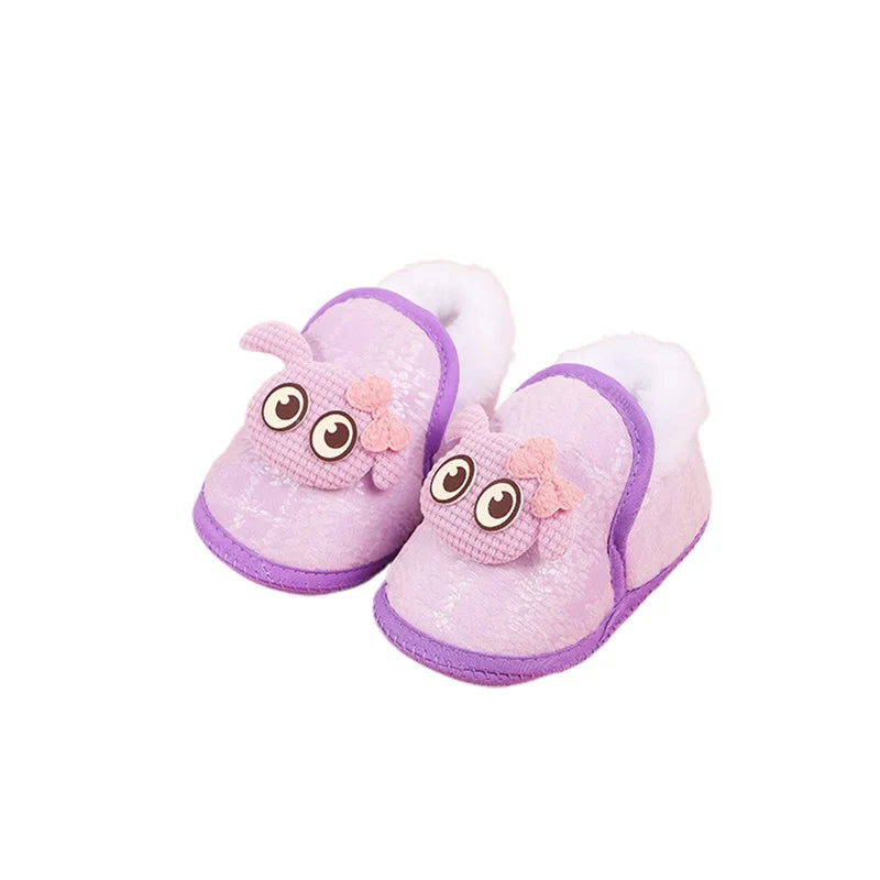 Pudcoco Baby Plush Shoes For First Steps With Non Slip Soles