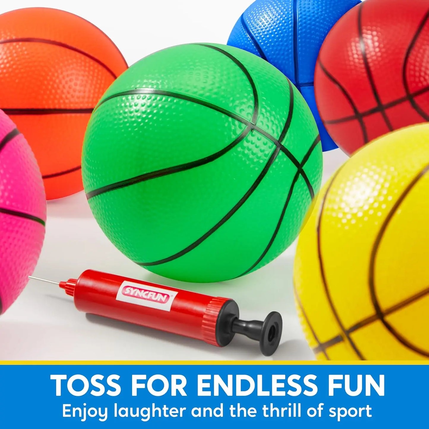 Joyfy 6 Pack Mini Basketballs For Toddlers Inflatable Toys