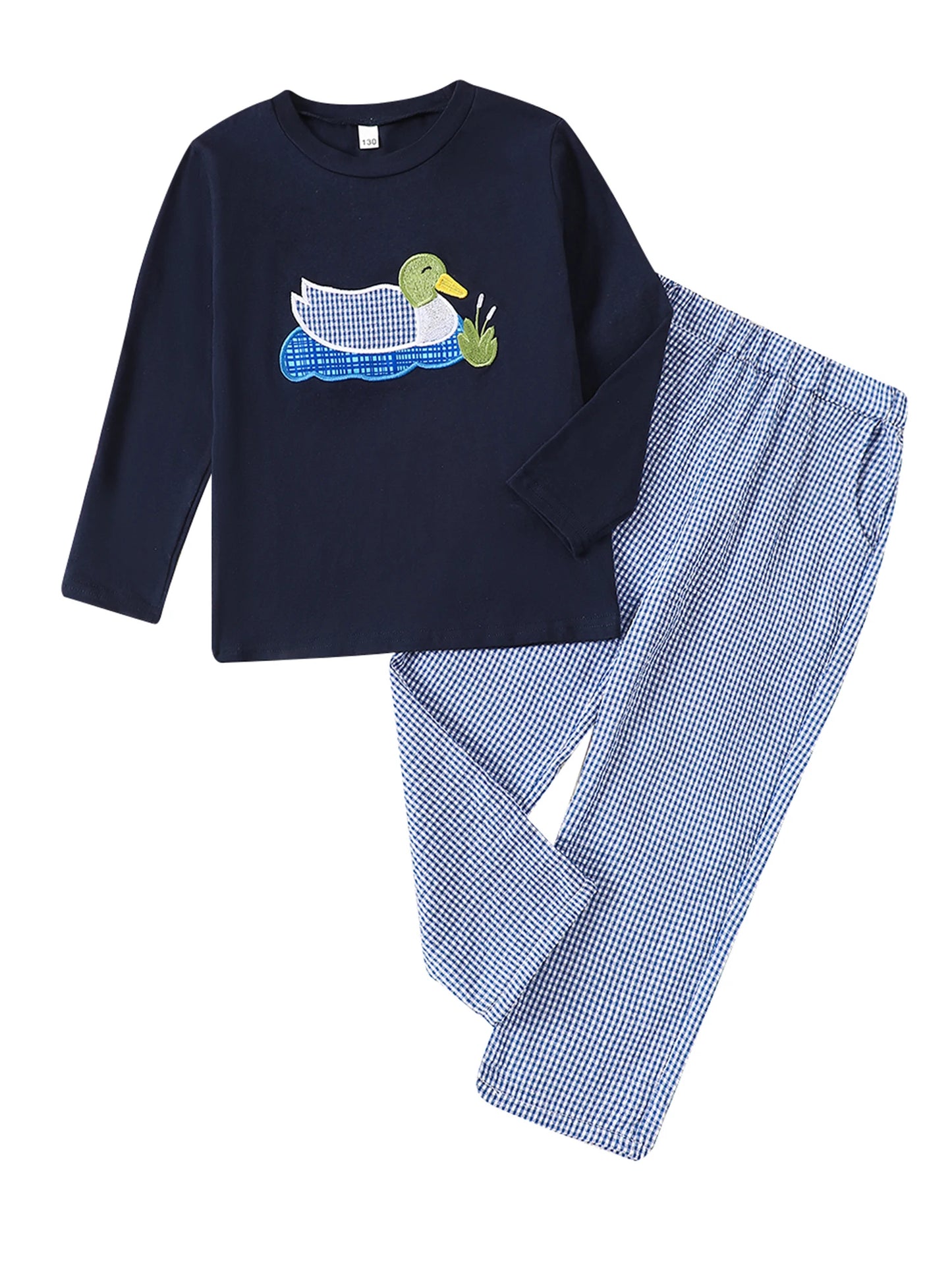 Guangdong Adorable Baby Boy Autumn Outfit Duck Applique Set