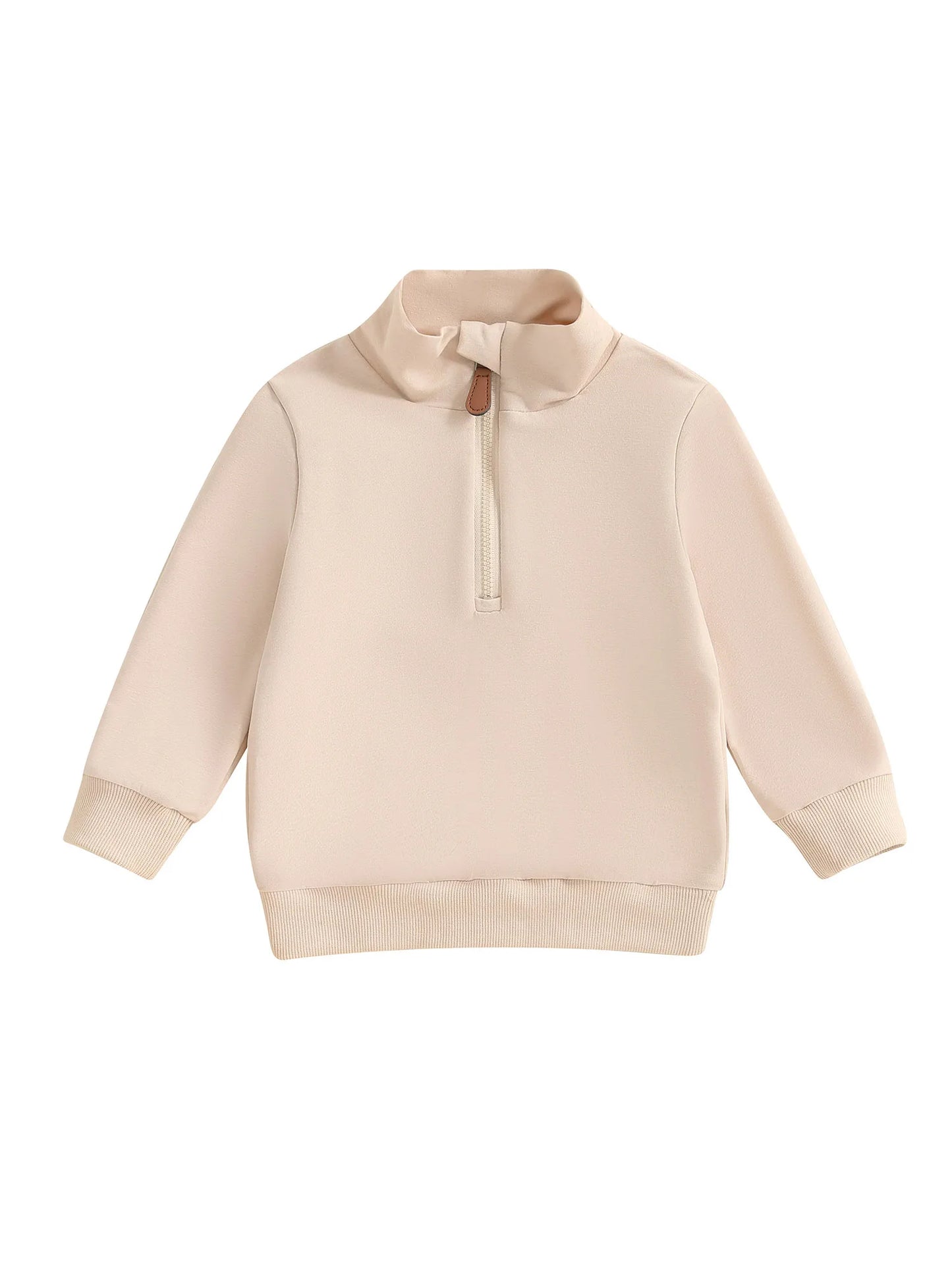 Toddler Boy Warm Fleece Pullover Half Zip Mock Neck Sweatshirt