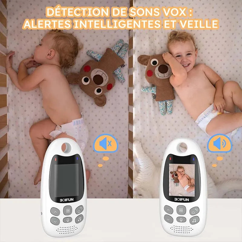 BOIFUN Baby Monitor With Camera Temperature Sensor 720p