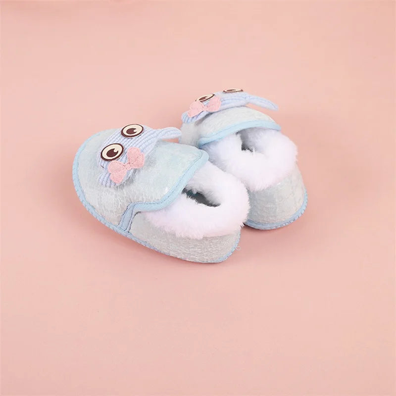 Pudcoco Baby Plush Shoes For First Steps With Non Slip Soles