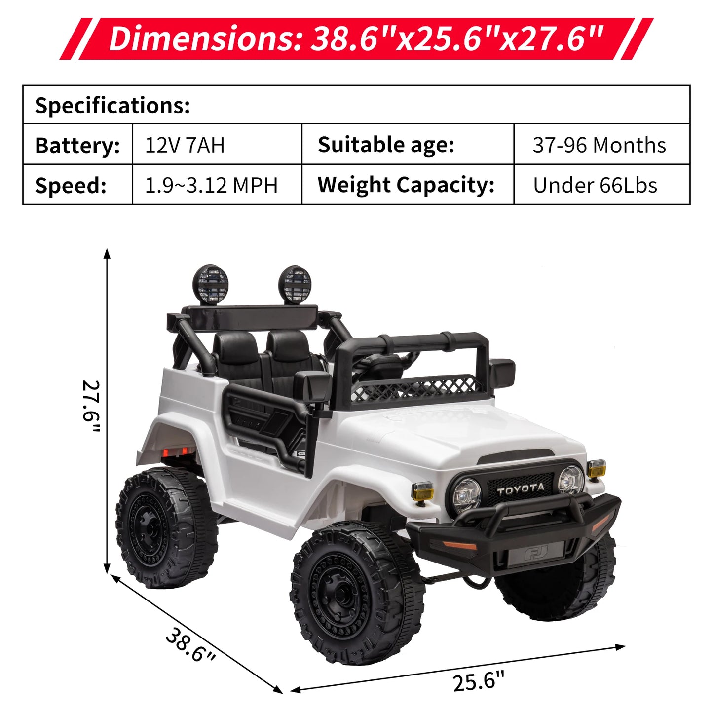 HiMIS Toyota Licensed 12V Electric Ride On Truck For Kids
