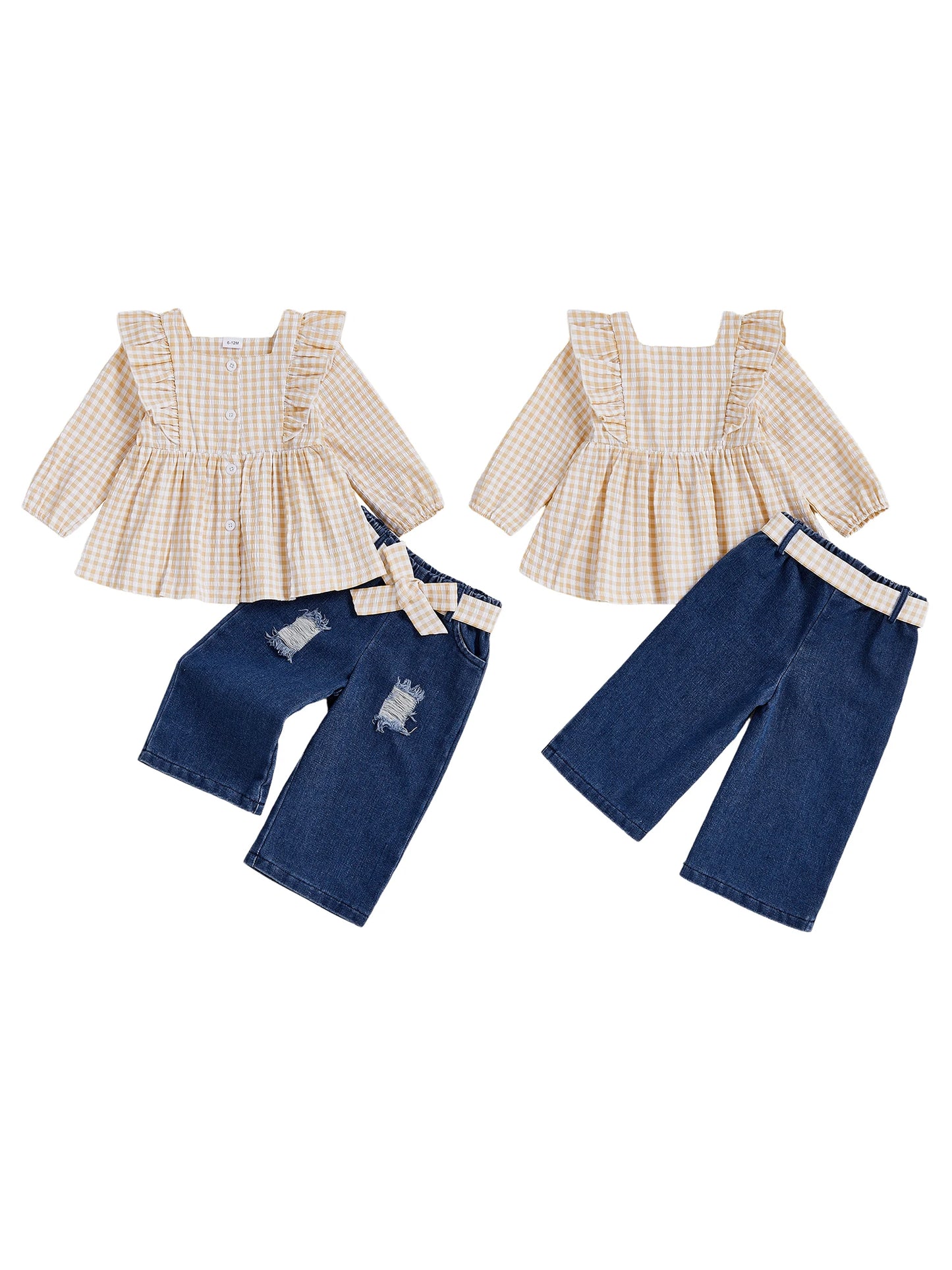 Baby Girls Winter Floral Print Hooded Jacket Leggings Set