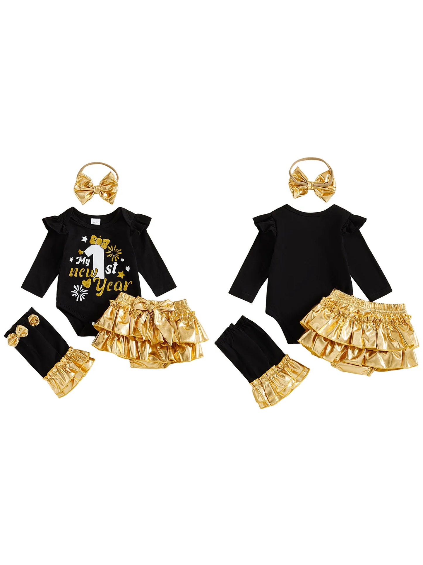 Guangdong CN Baby Girl Romper Set With Bow Headband