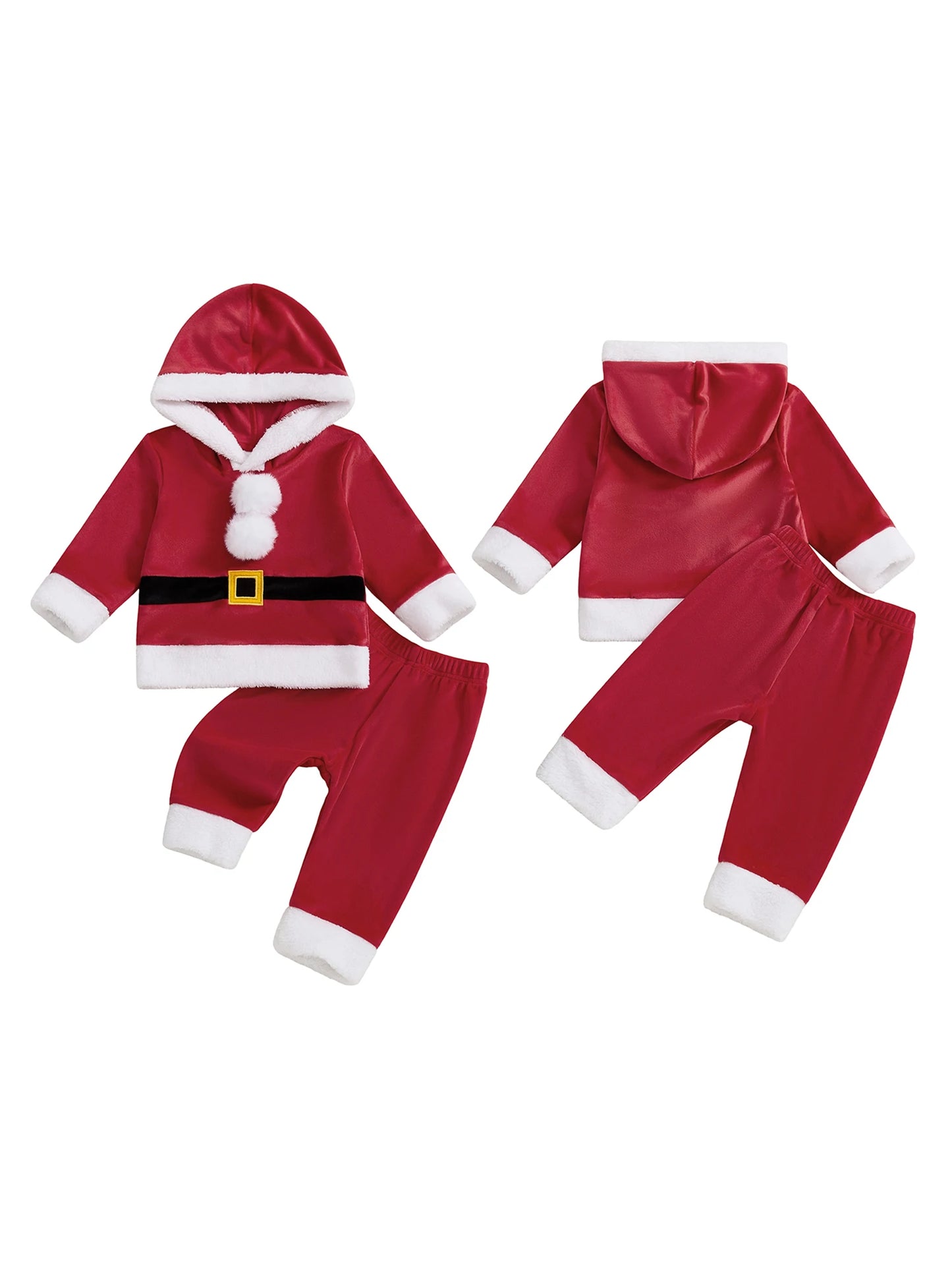 Guangdong CN Kids Santa Claus Costume Hoodie and Pants Set