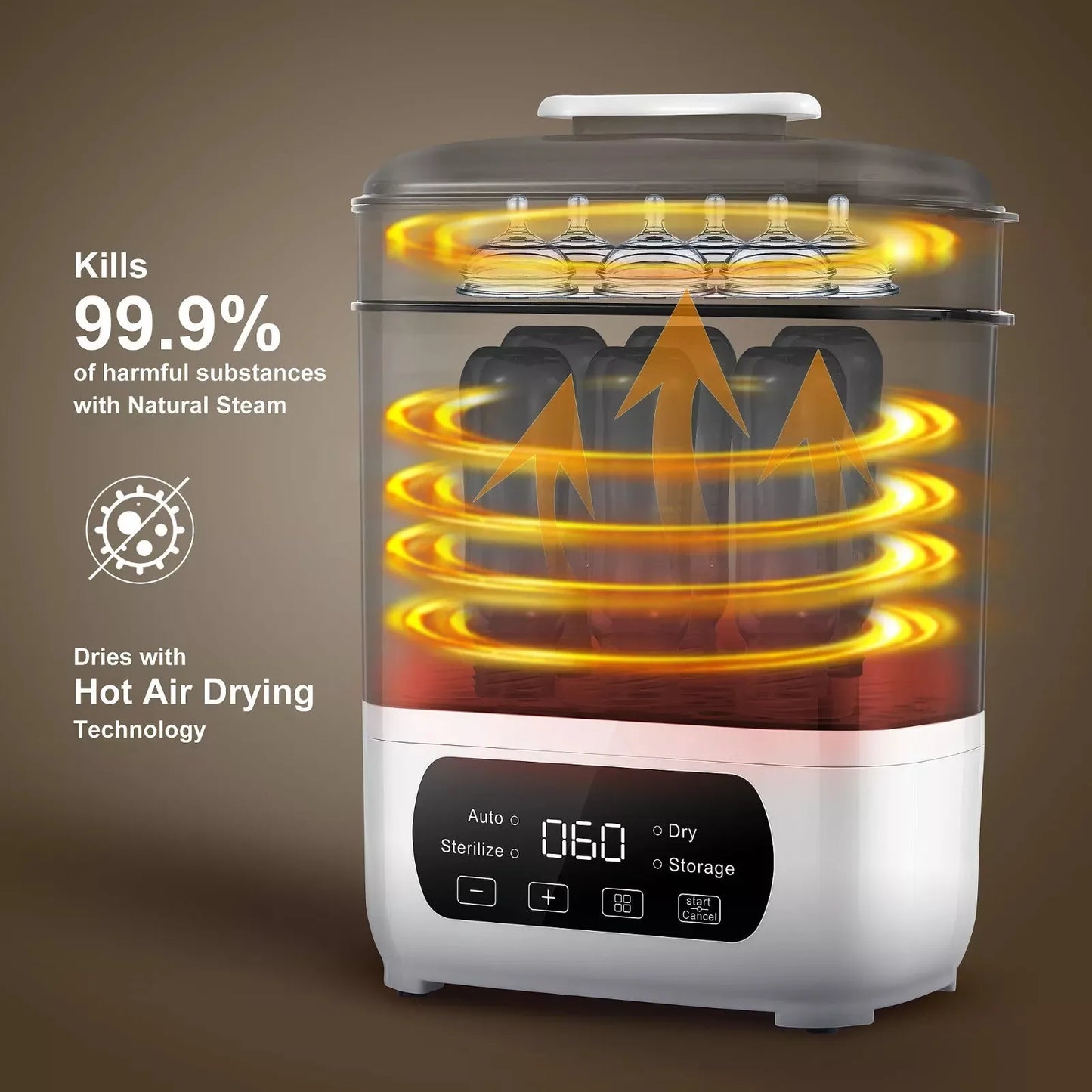 Tieasy 4 In 1 LED Touch Baby Bottle Sterilizer BBS001