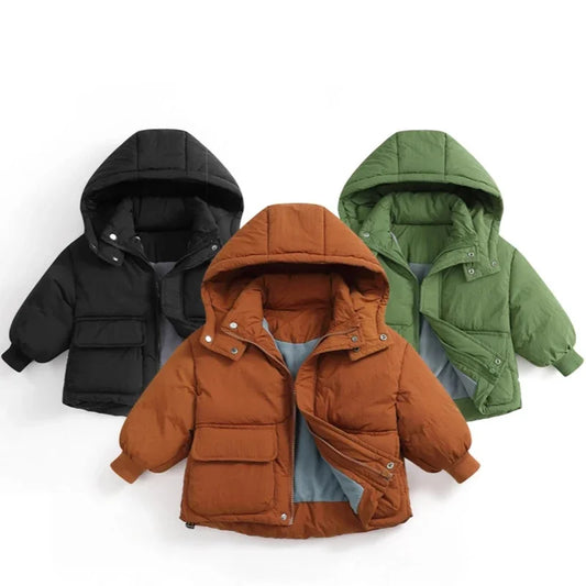 Baby Toddler Hooded Down Jacket Padded Coat Unisex Winter