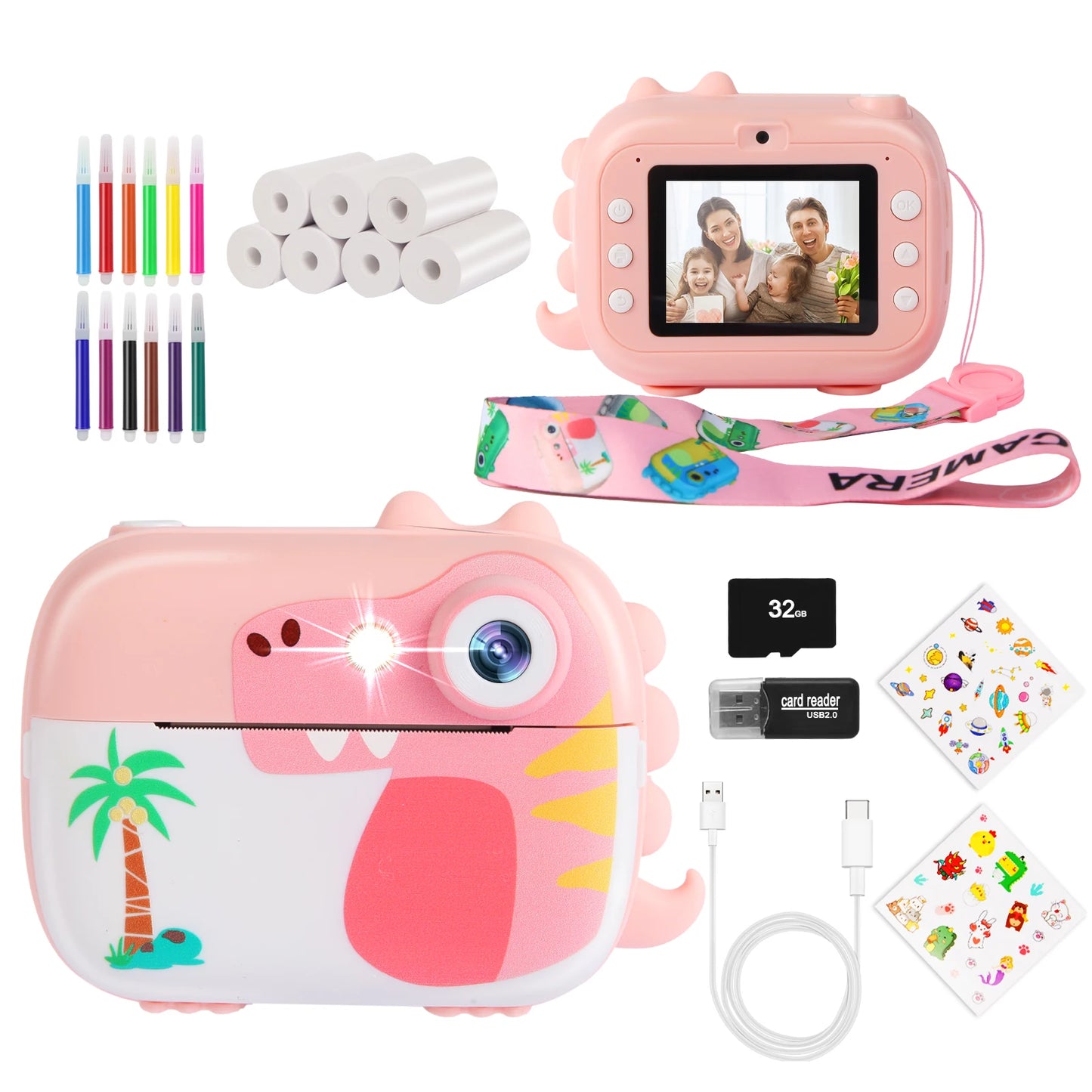 ARNSSIEN Kids Camera Instant Print Toy For Ages 3 To 14