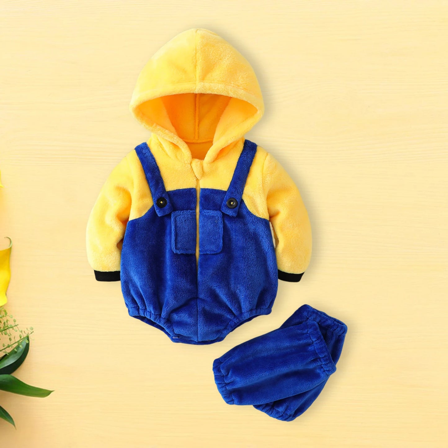 Meihuida Infant Animal Hooded Romper With Leg Warmers