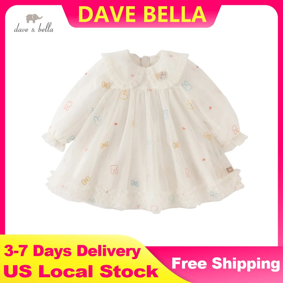 DAVE BELLA Mesh Party Dress for Girls Princess Pageant