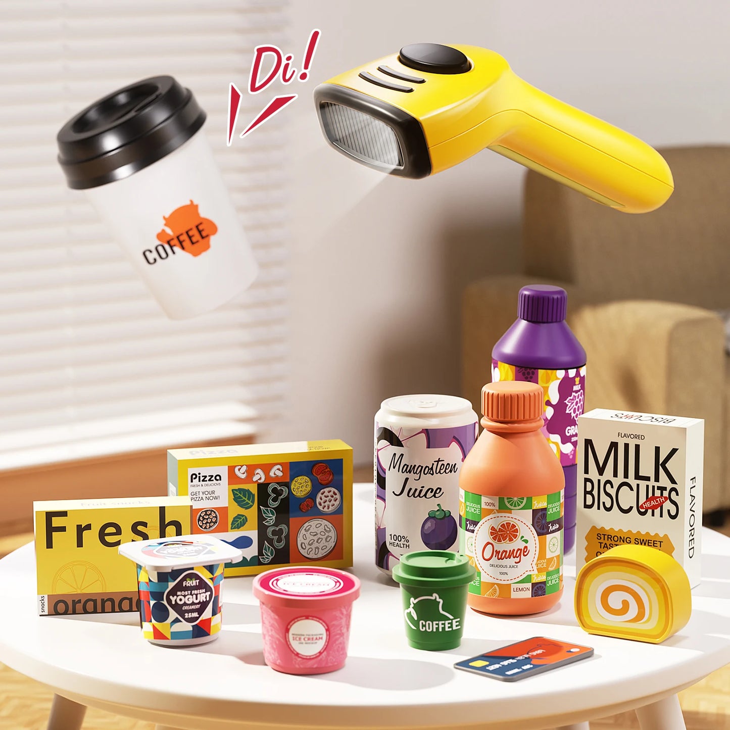 Jovow Children Supermarket Toy Vending Machine Puzzle