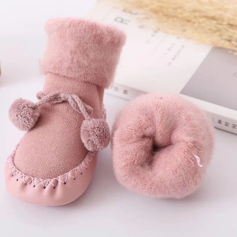 Unisex Baby Cotton Non Slip Socks For Winter Warmth
