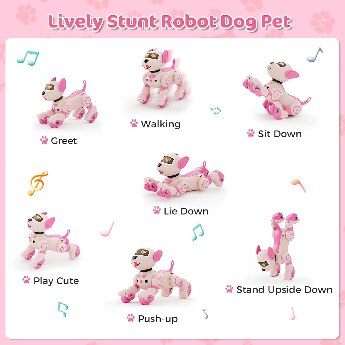 VATOS Robot Dog Toy For Kids With 2.4GHz Remote And Voice Commands
